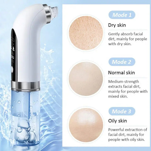 Electric Vacuum Blackhead Acne Pore Cleaner Water Cycle Skin Deep Cleaning USB Rechargeable Small Bubbles Beauty Care Tools