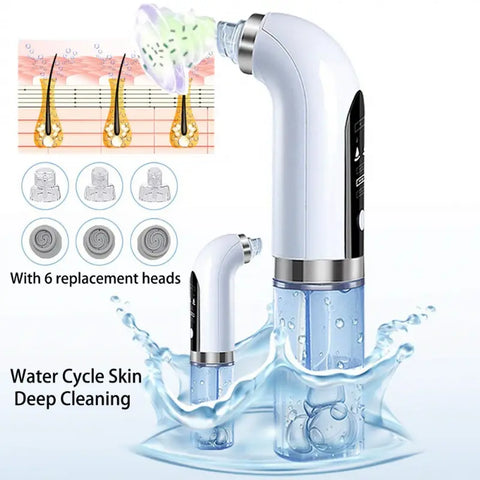 Electric Vacuum Blackhead Acne Pore Cleaner Water Cycle Skin Deep Cleaning USB Rechargeable Small Bubbles Beauty Care Tools