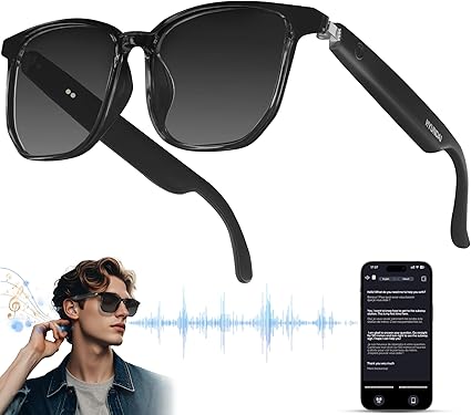 Smart Glasses with AI, Bluetooth Glasses with 110+ Translation