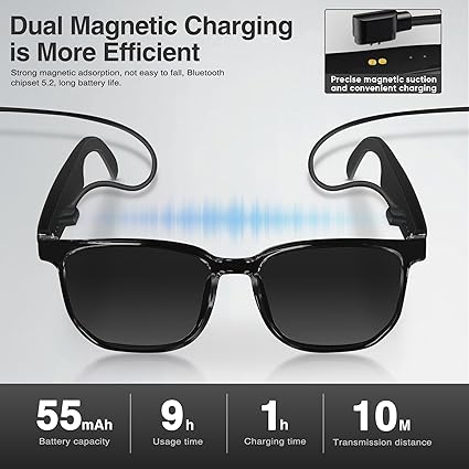 Smart Glasses with AI, Bluetooth Glasses with 110+ Translation